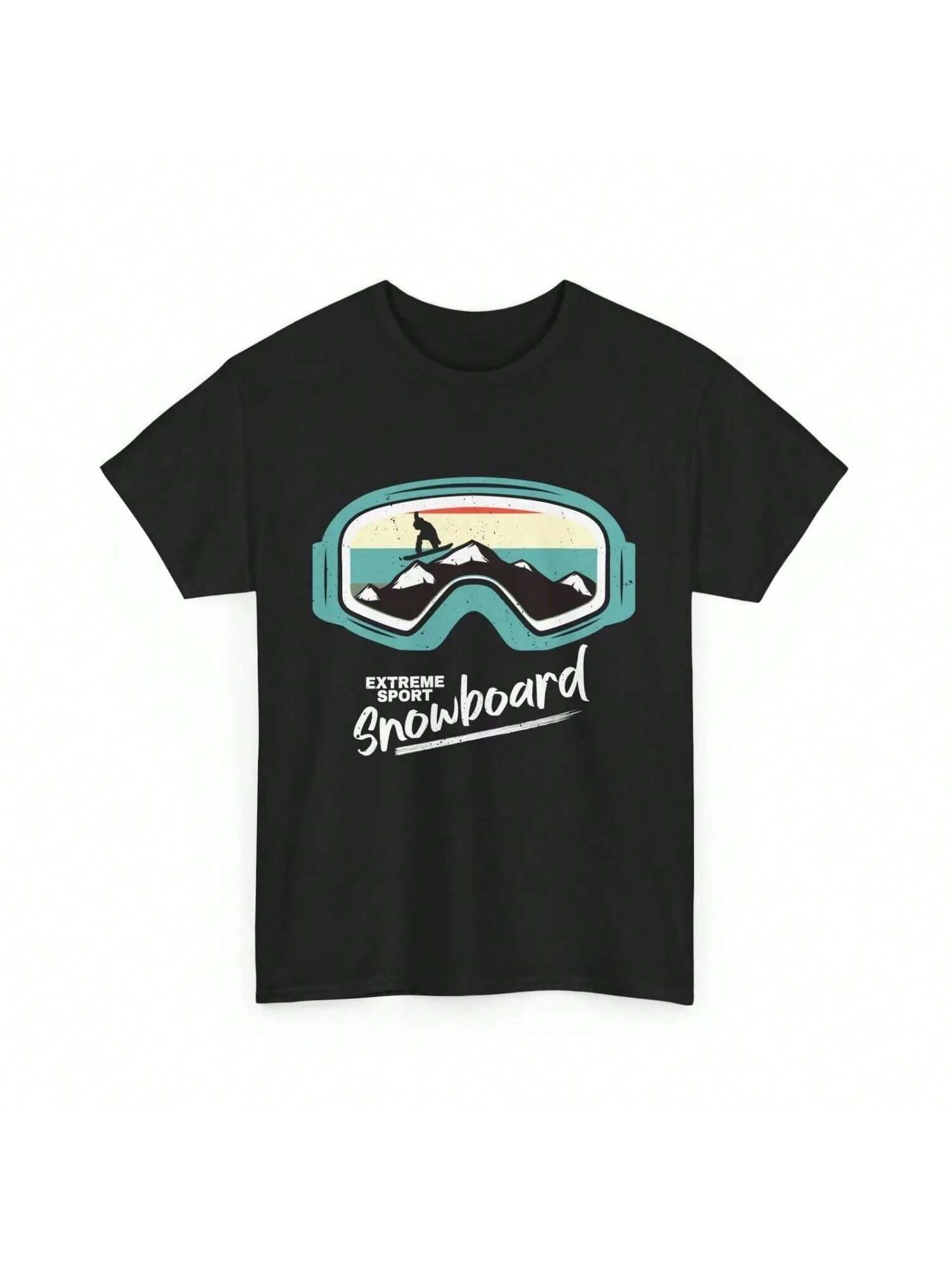 Snowboarding T Shirt Snowboard Goggle Mountain Snowboarder Winter Sport Fan S
