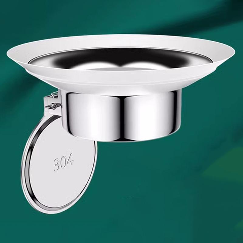 Stainless Steel Toilet Floor Deodorize Stopper S/L Squatting Pan Anti-smell Plug Bathtub Sewer Pipe Anti-blocking Cover