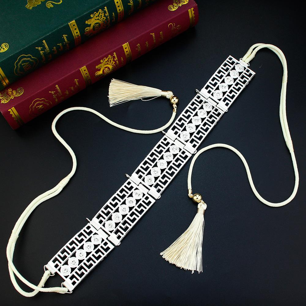 Elegent Tassels Rope Belt for Women Wedding Dress Crystal Waist Chain Belt Bride Jewelry