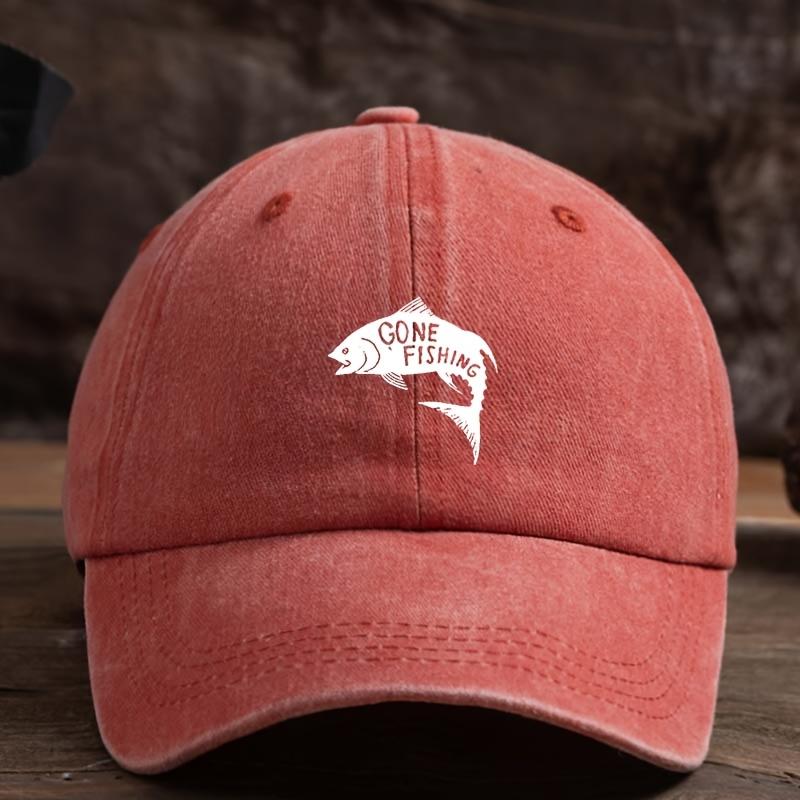 Fun Fish Print Baseball Cap, Unisex Outdoor Hat, Fashionable and Versatile Peaked Cap Trend