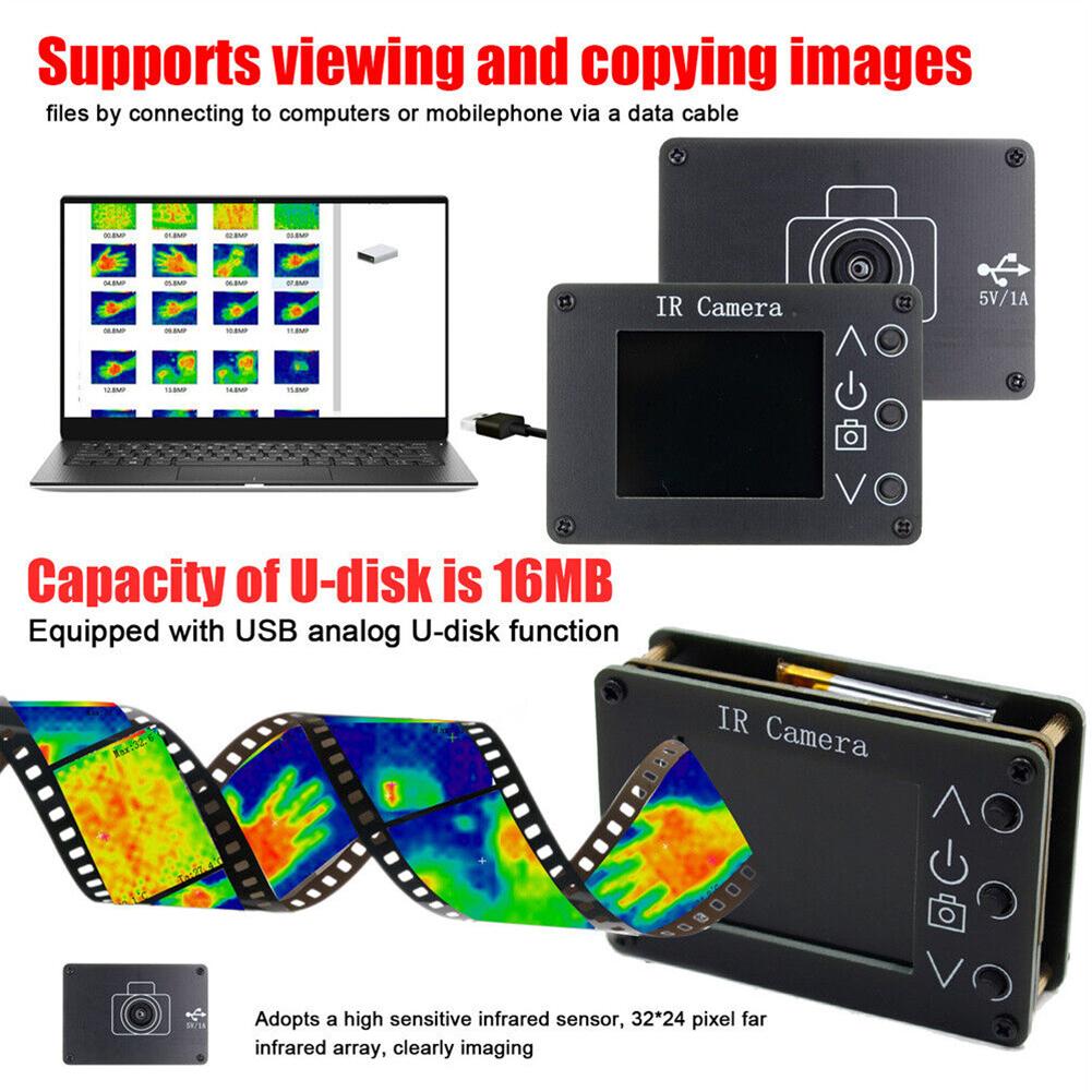 Handheld Thermal Imager 240x320 Pixels Digital Infrared Heating 1.8inch LCD Display Imager Camera MLX90640ESF-BAB