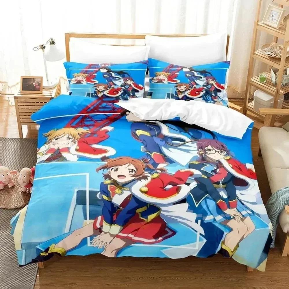 Anime Shoujo Kageki Revue Starlight Beding Set Bedrom Soft Modern Bedspreads Comefortable Soft Duvet Cover Comfortable Quilt Cover Pilowcase