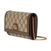 Gucci Ophidia Double G Print Light Gold Tone Accessory Supreme Canvas Shoulder Crossbody Bag Wallet Women Bags Beige Dark-Brown 772309-K9GSG-8367