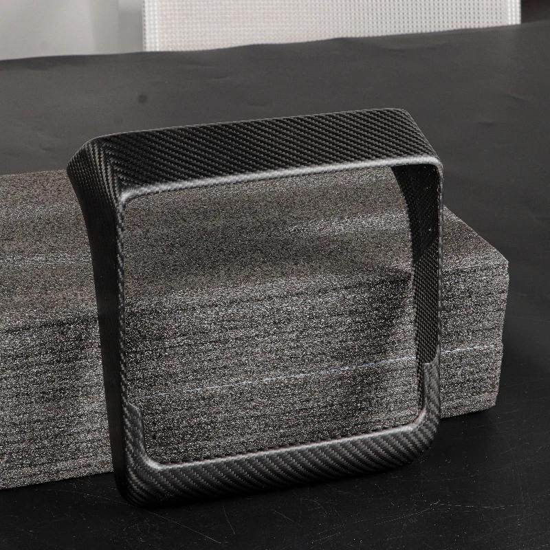 Real Carbon Fiber Rear Air Conditioning Vent Protective Cover For Tesla Model 3 Highland 2024 New Model3 Interior Accessories