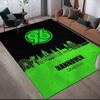 Hannover 96 Flannel Printed Carpet, Home Sofa Decoration for Living Room & Bedroom, Non‑Slip Play Flannel Floor Mat for Game Room