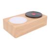 Record Player Bluetooth Speaker with Night Light Wooden Bluetooth 5.0 3 Modes Portable Wireless Turntable Speaker for