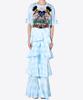 GREEDILOUS Ruffle Print Pants