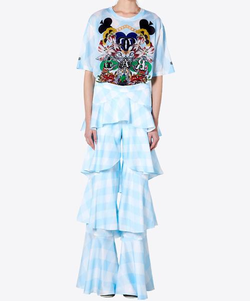 GREEDILOUS Ruffle Print Pants