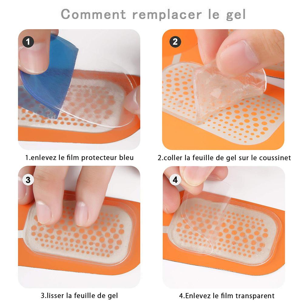 30Pcs EMS Gel Pads Hydrogel Gel Training Replacement Gel Sheets for Abdominal Muscular Electrostimulator
