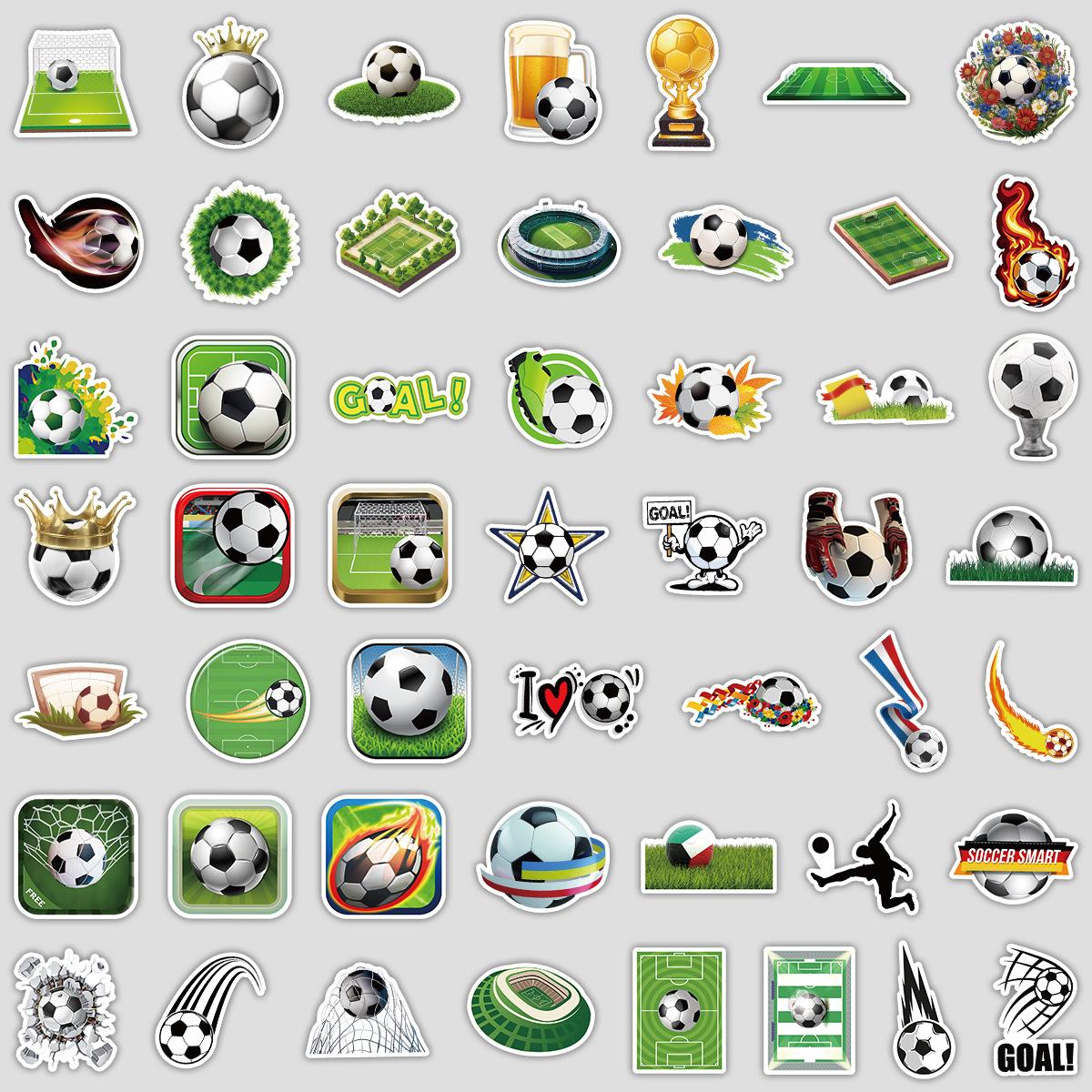 

50 Pieces of Sports Football Graffiti Stickers, Water Cup, Computer Waterproof Decorative Stickers, Children s Creative DIY Stickers