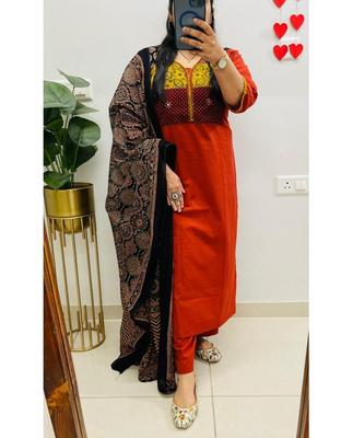 Women Designer Cotton Elegant Kurta Pant Dupatta Set Indian Bollywood Top Tunic Salwar Suit Dress