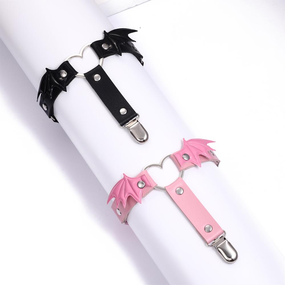 Bat Wings Leg Harness Sexy Gothic Thigh Garter Kawaii Punk Rock Cute for Women and Girls Festival Rave Accessories