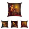 Elegant Santa Claus Christmas Linen Pillow Case Cushion Cover For Cozy Home Decor