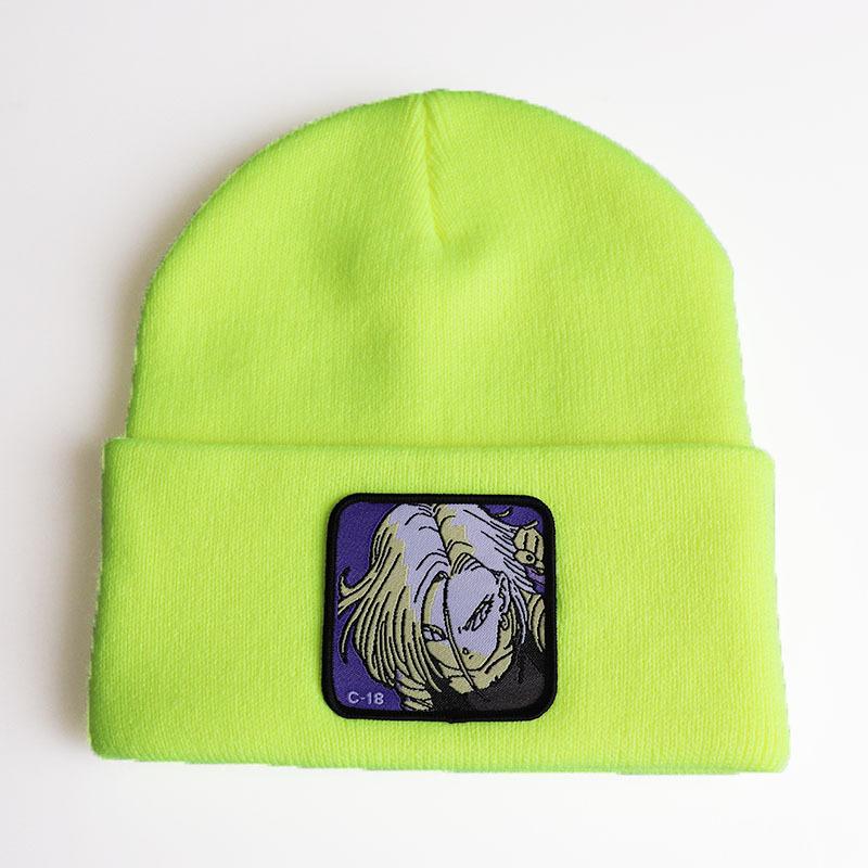 Anime Dragon Ball Character Knitted Hat, Woolen Hat, Hip-Hop Ski Pullover Hat
