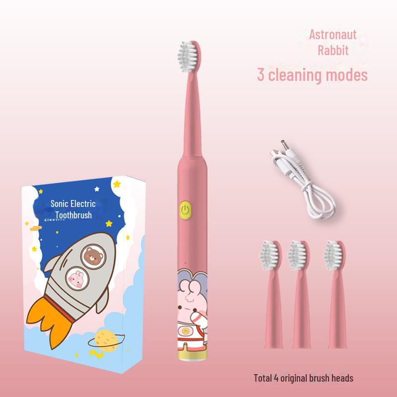 Children's Electric Toothbrush: Waterproof, Fully Automatic Sonic with DuPont Antibacterial Bristles.