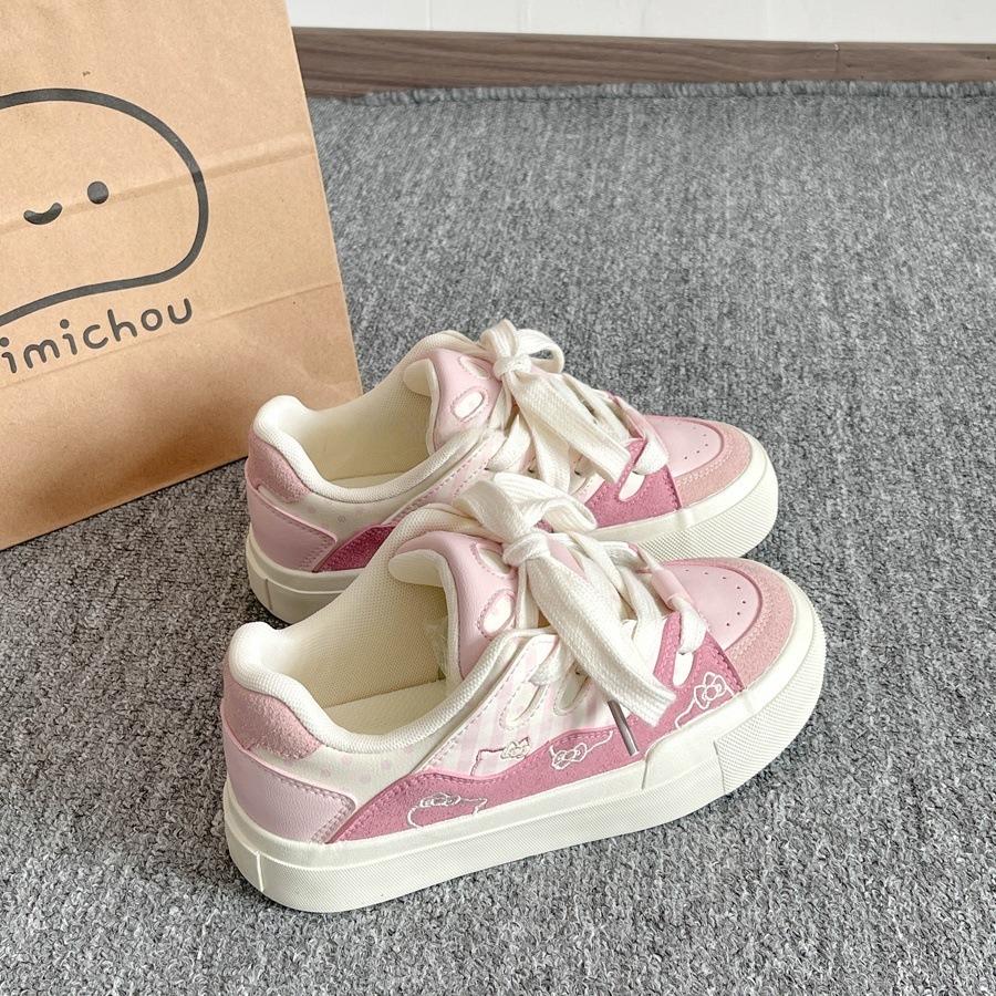 Casual board shoes women's spring and summer new versatile niche shoes platform student white shoes bread shoes