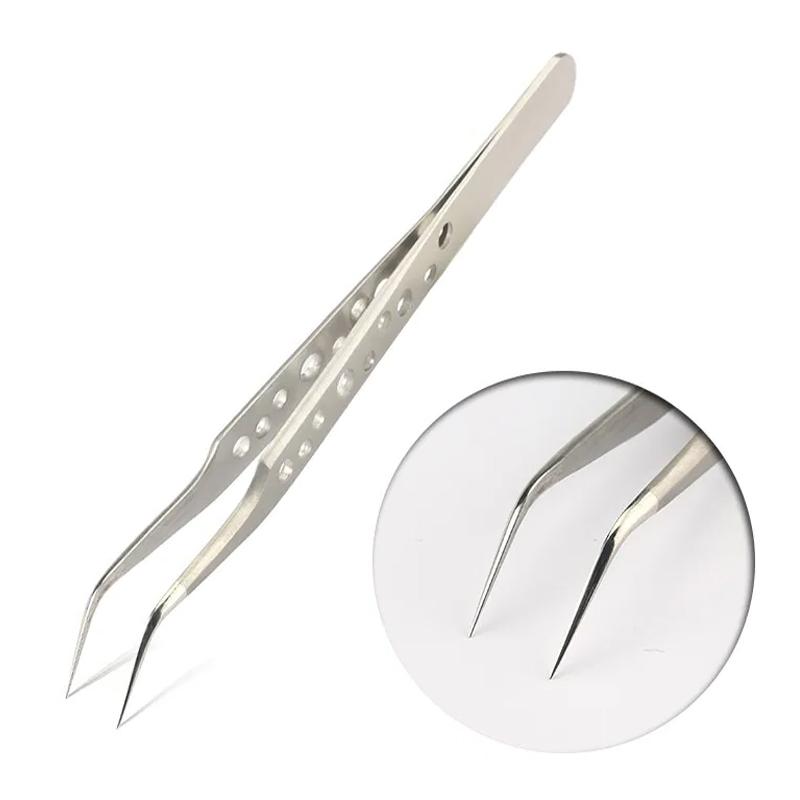 New Designed Isolation Lash Extension Tweezers High Precision Stainless Steel Curved Tip Tweezers Quick-Separator Makeup Tools