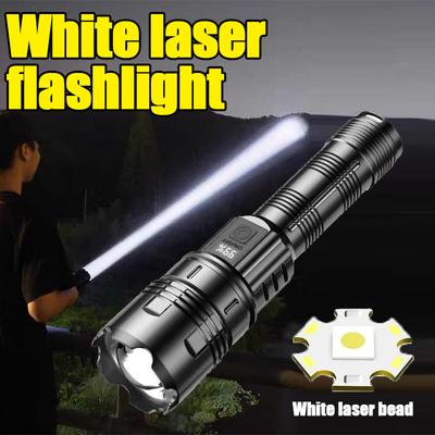 Lampe de poche portable super lumineuse 1800 MAH, torche compacte à LED rechargeable d'urgence, affichage haute puissance, lampe de poche pour la pêche en plein air
