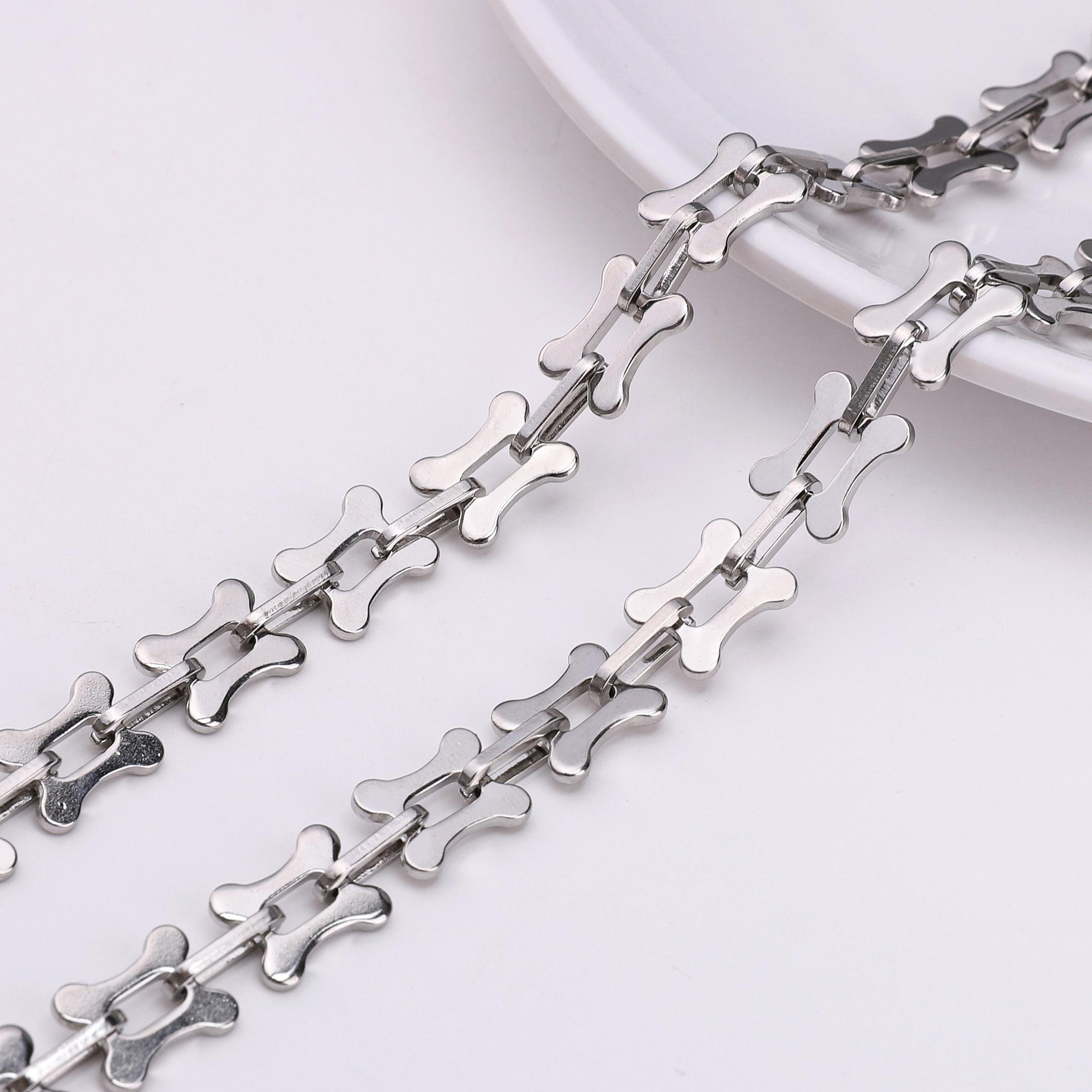 

Цепь из нержавеющей стали, кубинская звеньевая цепь, базовая панк-цепочка для самостоятельного изготовления ожерелья, браслета, ювелирных изделий, аксессуаров 8.5x10.5mm