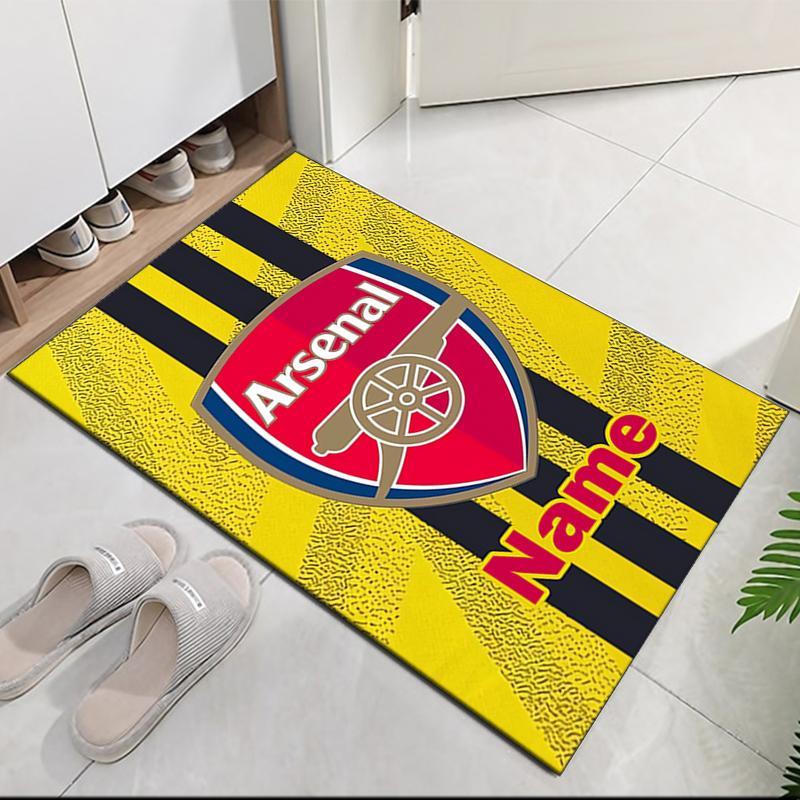Custom Name Arsenal F.C Printed Carpet, for Office Chair Living Room Bedroom Kitchen Room Decor Gifts.