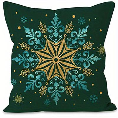 Home Decor Christmas & Winter Themed Pillow Covers Pattern Cushion Cover Suitable For Sofa Bedroom Car Pillow Cover