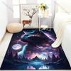 1PC Alfombra de Gato Fantasía Cósmica para Sala de Estar Dormitorio Sofá Decoración del Hogar Alfombrilla Antideslizante Regalo de Lujo