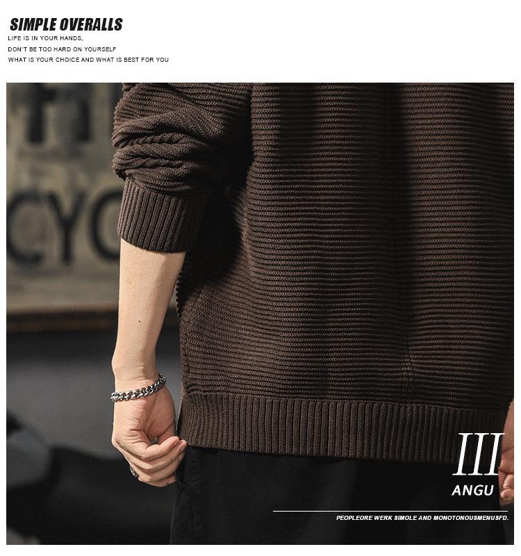 Men's Luxury Double-Breasted Thick Knit Cardigan - Autumn/Winter Loose Warm Sweater Coat