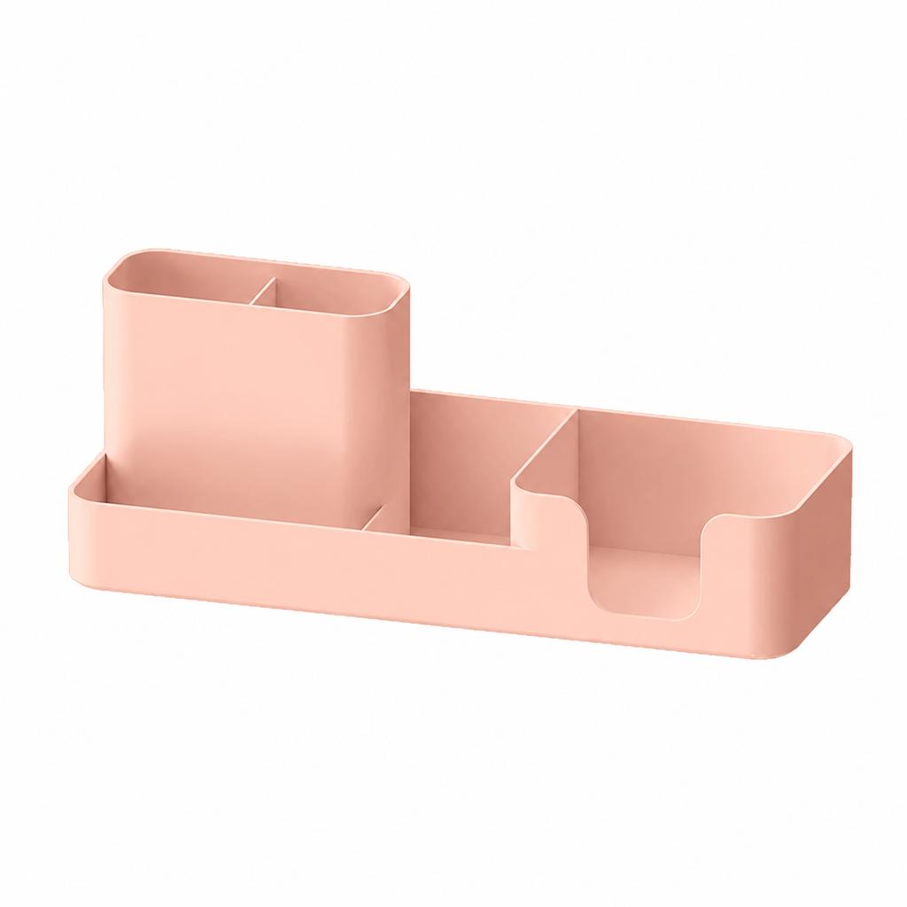 Desktop Office Plastic Organizer Multifunctional Business Notebook Personal Ornament Memo Pen Holder Space Saving Storage Rack