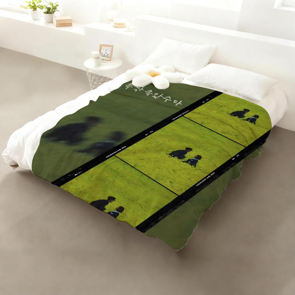 

When Life Gives You Tangerines Throw Flannel Throw Blanket: Soft Kid-Friendly Warm Anti-Static All Season Washable Couch Bed 75x90cm