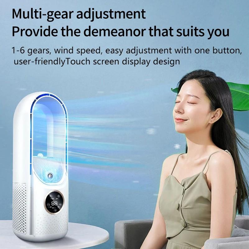 Ventilatore senza lama Ventola di raffreddamento da tavolo per casa e ufficio Condizionatore d'aria portatile Raffreddatore d'aria silenzioso economico