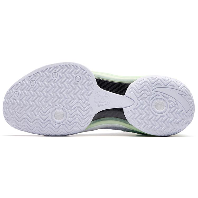 New Anta Shock Wave 4 Low Top Performance Basketball Shoes Men's White Green 112231106-1