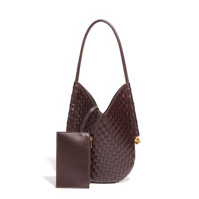 Hochwertige, vielseitige Tragetasche mit großem Fassungsvermögen, handgewebte Tasche, lässig und retro, trendige Handtasche für Damen, Schultertasche