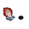 New Namaste With Bat Knife Cross Fire Enamel Brooches Namaskar Pins For Buddhist ewelry Gift