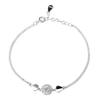 S925 Sterling Silver Diamond & Heart Rhinestone Bracelet: Elegant, Simple, Versatile Gift for Women