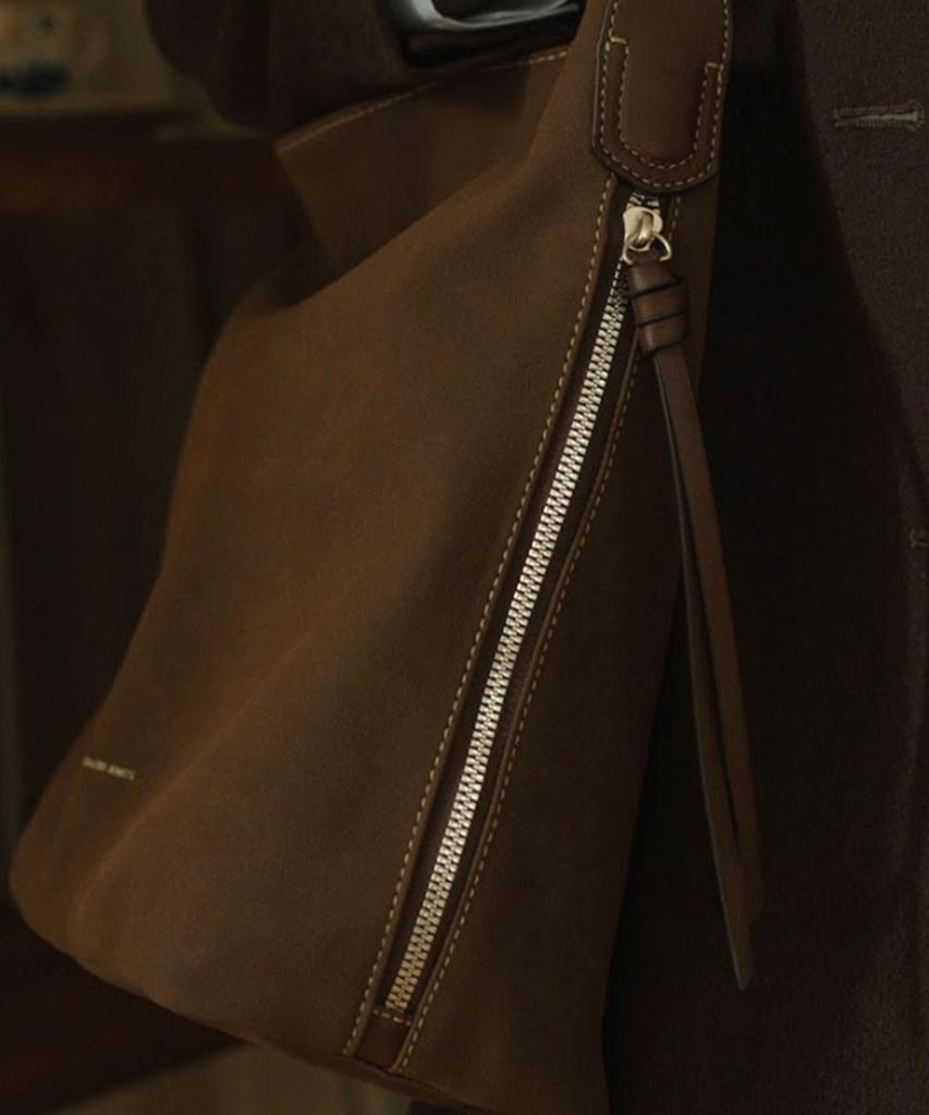 David Jones Bastille 2-Way Bucket Hobo Shoulder Suede Bag Oxford Tan (Cm8447)