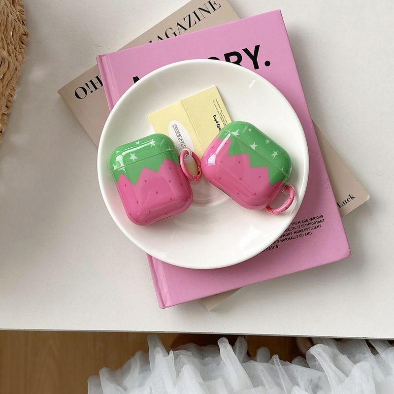 

Чехол для Airpods4 Защитный чехол Активное шумоподавление Apple 3 поколение Чехол для Bluetooth-наушников Pro 2 Рукава для наушников Корейский Милый Веселый INS Ракушка Apple Airpods 3 [Star Strawberry] Send Ring