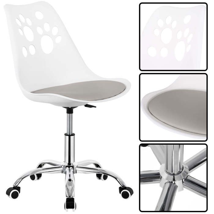 Chaise De Bureau - SPRINGOS - 2025 - Ergonomique - Réglable En Hauteur - Similicuir Sur Roulettes