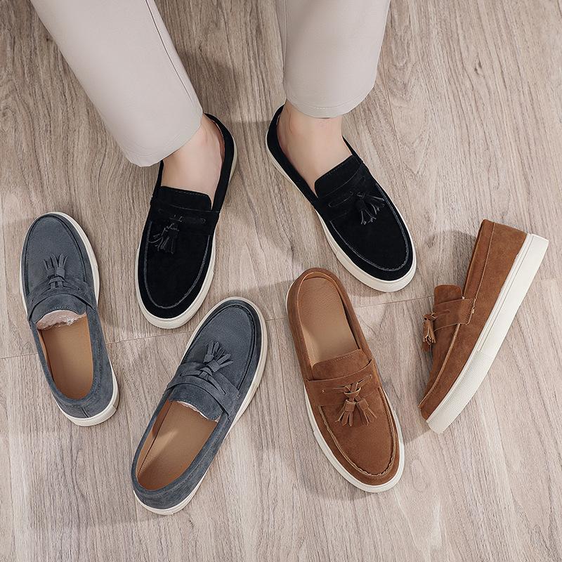 Men's shoes summer new casual single shoes cover feet soft sole light men's lazy one pedal casual men's board shoes