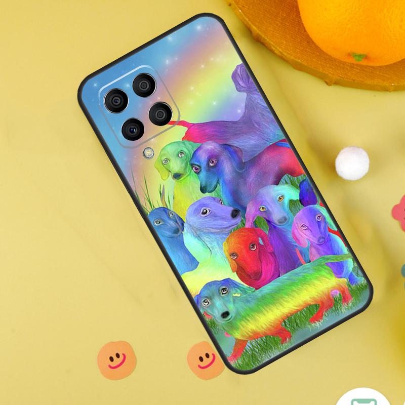 

Cartoon Dachshund Sausage Dog Case For Samsung Galaxy M35 M33 M21 M31 M16 M36 M56 M53 M13 M12 M32 M52 M15 M55 M14 M34 M54 Samsung M53