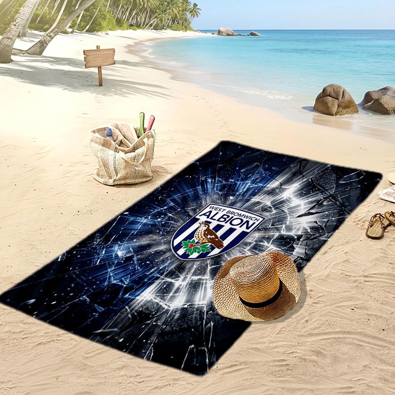 Toalla de Playa con Estampado de Fútbol del West Bromwich Albion, Toalla Grande Suave de Secado Rápido para Playa, Camping, Natación