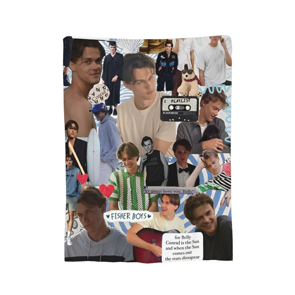 The Summer I Turned Pretty Blankets Team Conrad Flannel Vintage Breathable Throw Blanket for Home Textile Decor,