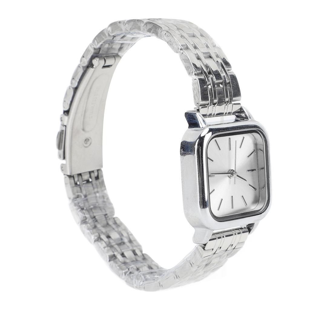 Women Quartz Watch Alloy Steel Strap Stylish Waterproof Ladies Square Wrist Watch for Daily Life