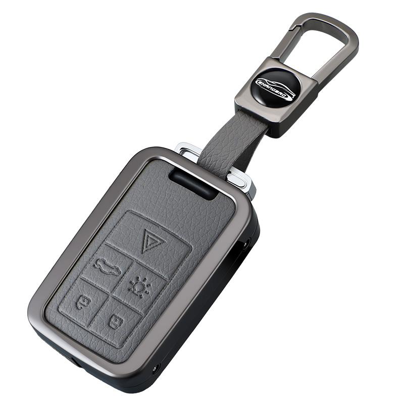 5/6 Buttons Zinc Alloy Leather Car Key Case Cover for Volvo XC60 V60 S60 S80 XC70 V40 Protect Holder Shell Keychain Accessories