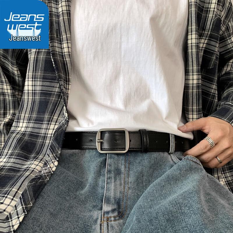 

Унисекс кожаный ремень Jeanswest с пряжкой-пином 110cm