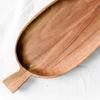 Creative Leaf Shape Dinner Tray More Thicken Round Edge Wood Serving Tray Home