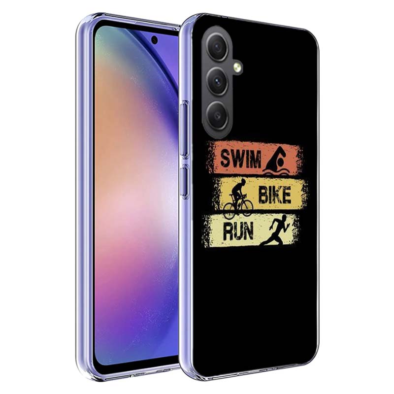 Triathlon Swim Bike Run Phone Case For Samsung A70 A50S A40 A30 A20E A16 A26 A36 A56 A17 Galaxy Note 20 10 9 8 A71 A51 A41 A31 A