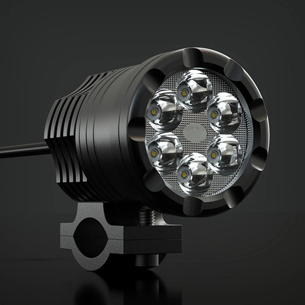 1/2PCS 60W Additional Led Headlights for Motorcycle Universal Moto Spotlight LED Motorcycle Headlight Auxiliary 12V 24V Car Lamp