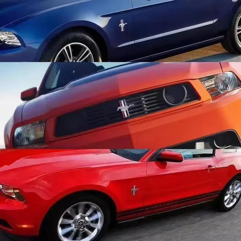 Car 3D Metal Badges Fender Side Stickers Running Horse Styling
