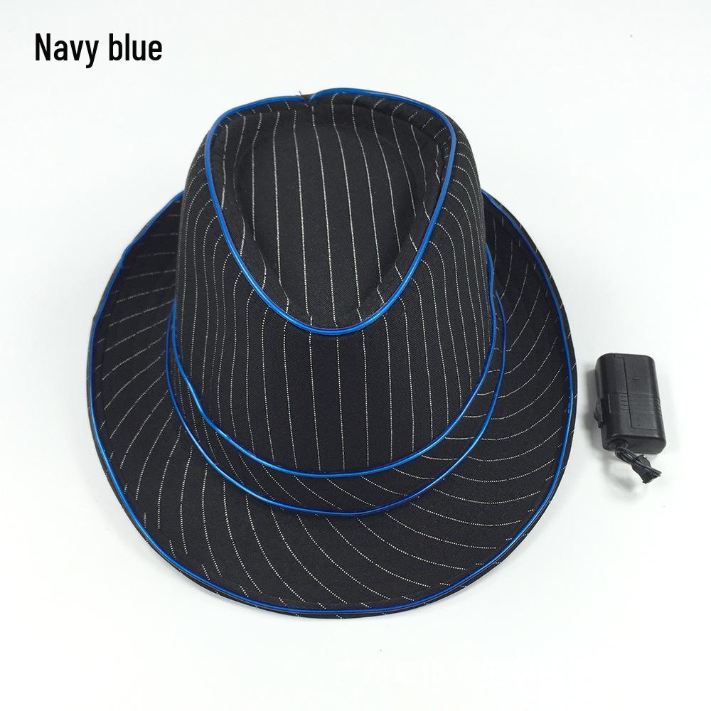 LED Glowing British Gentleman Top Hat - Stylish Trend for Prom Parties and Jazz Events