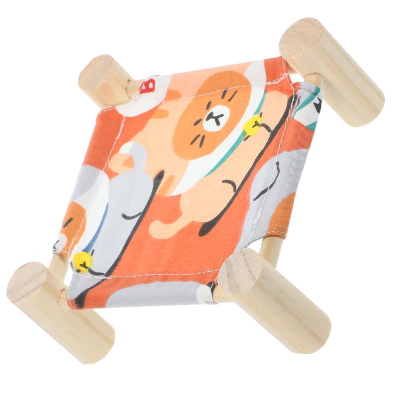 Elevated Design Small Animal Bed Guinea Pig Hammock Cat Bed Pet Sleeping Nest Cages Wooden Material Rabbit House Breathing Bed